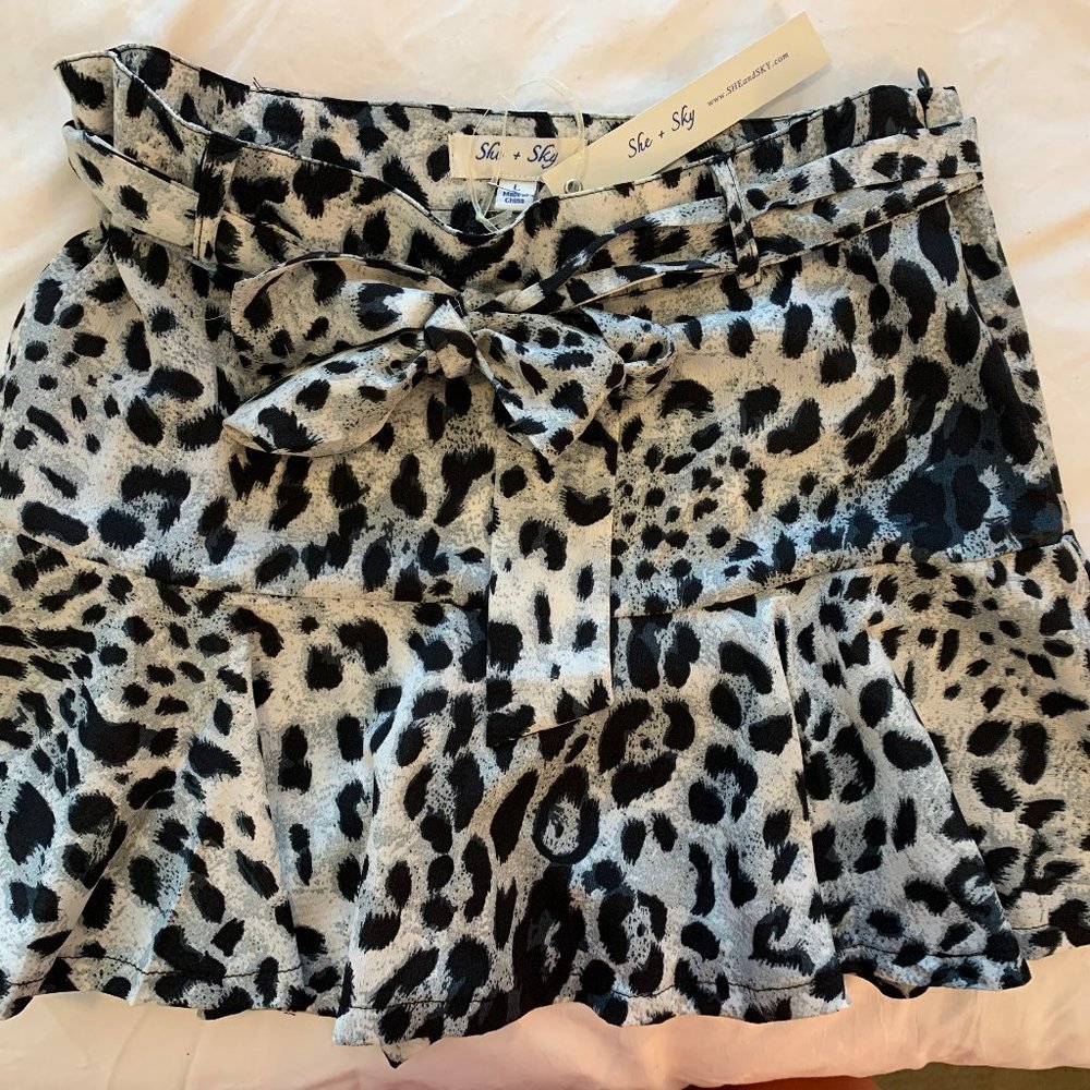 NWT Cheetah print Skort